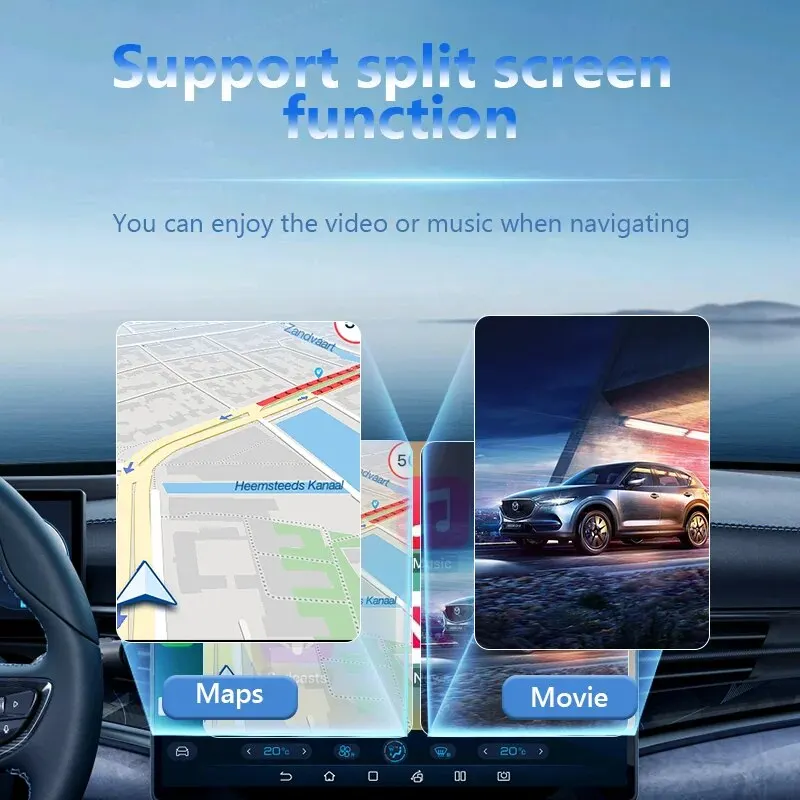 CarPlay Ai Box 8+128G ȵ̵ 13  Carplay ȵ̵ ڵ QCM6125 VW Audi Kia Fiat  8 ھ CPU 4G LTE