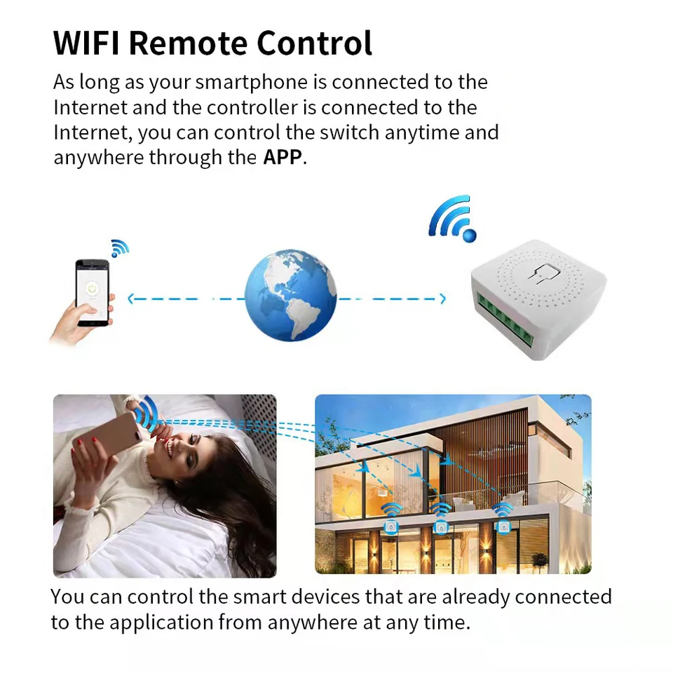 Interruptor Inteligente QIACHIP WiFi 16A - Compatible Con Alexa Y Google Home