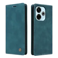Retro Matte Luxury Flip Wallet Case For Xiaomi Redmi 14C 13 4G 13C 12 5G Redmi13 Redmi14C Coque Fundas Solid Colors Phone Cover 2