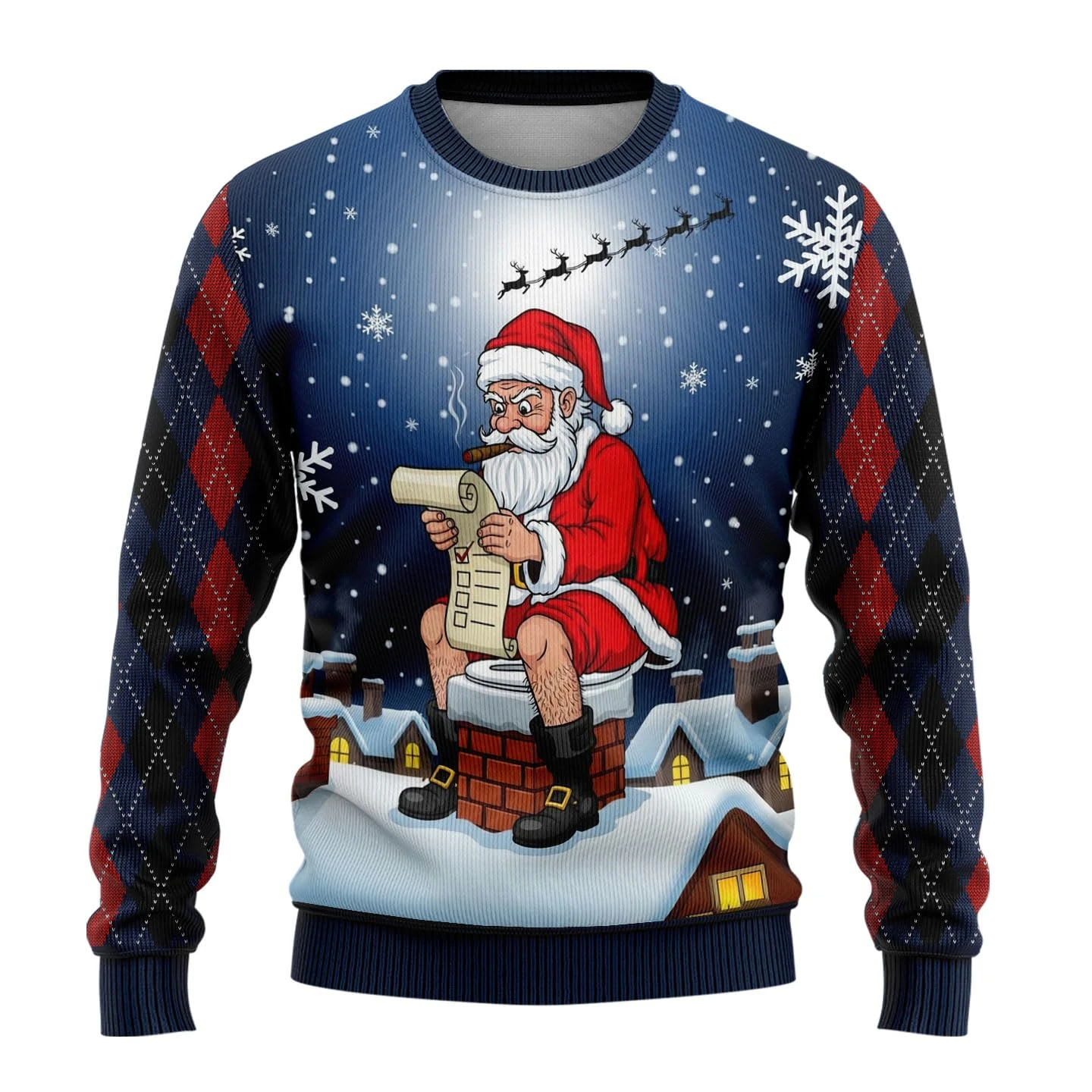 JooMeryer Men's Funny 3D Christmas Hoodie - Long Sleeve Print Sweatshirt With Santa/Skeleton/Dog Designs