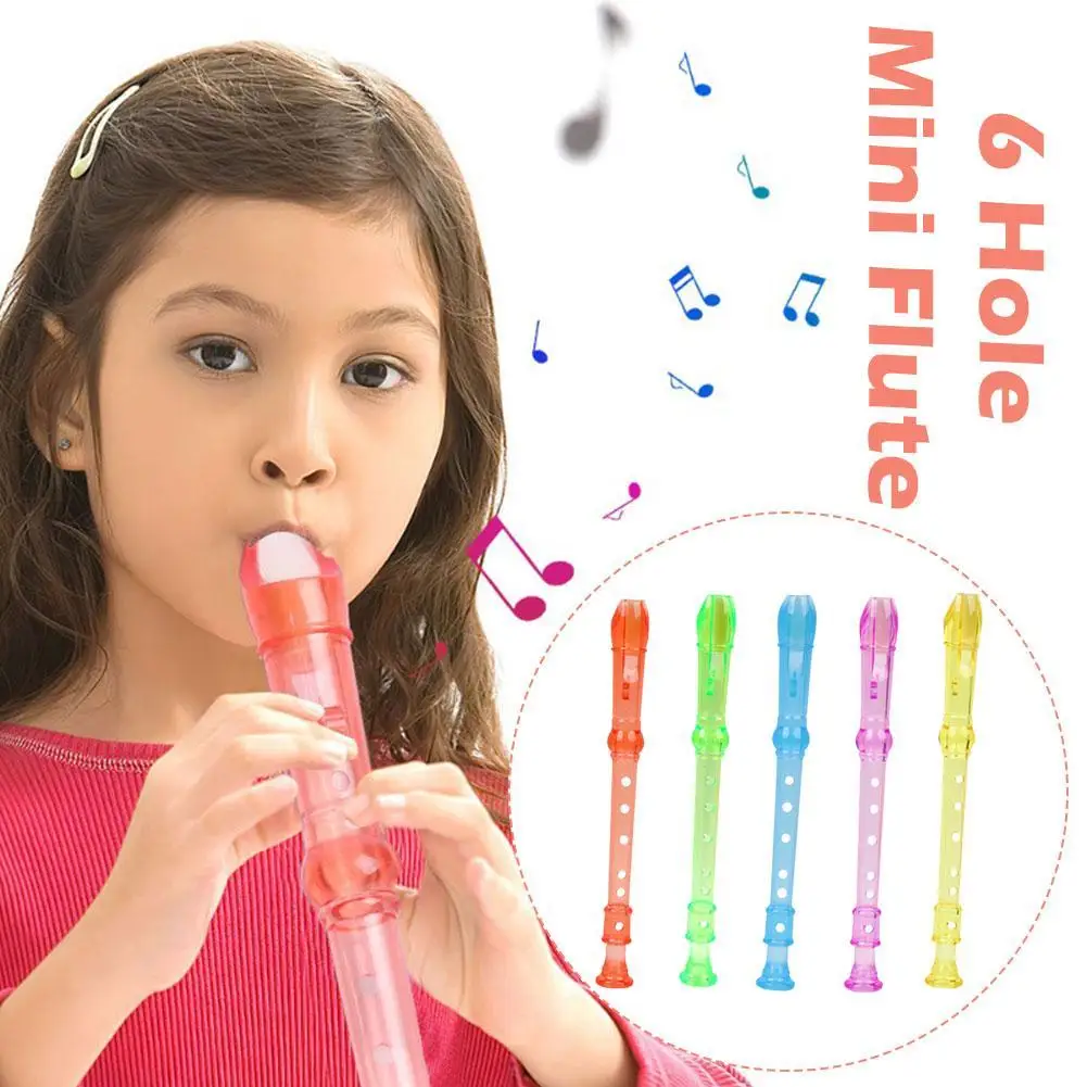 6 Hole Mini ABS Flute Clarinet Recorder Harp Flute Removable Soprano Long Seven Colors Woodwind Musical Instrument