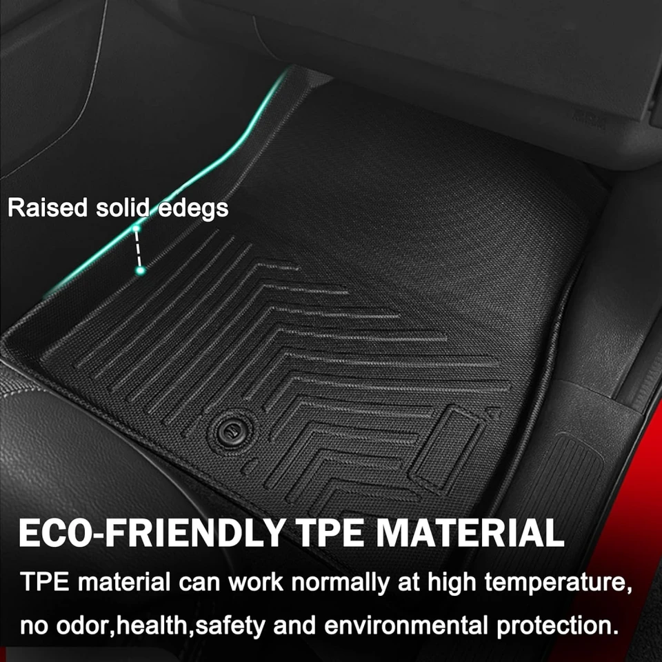 Tappetini Per Pavimento E Bagagliaio Per Honda Pilot 2009-2015 – TPE Per Tutte Le Stagioni – Antiscivolo E Facili Da Pulire - 2