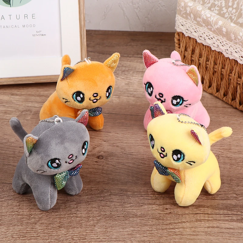

10CM Plush Animal Cat Plush Toy Anime Kawaii Cute Soft Keychain Pendant Plush Girl Doll Toy Children's Gift