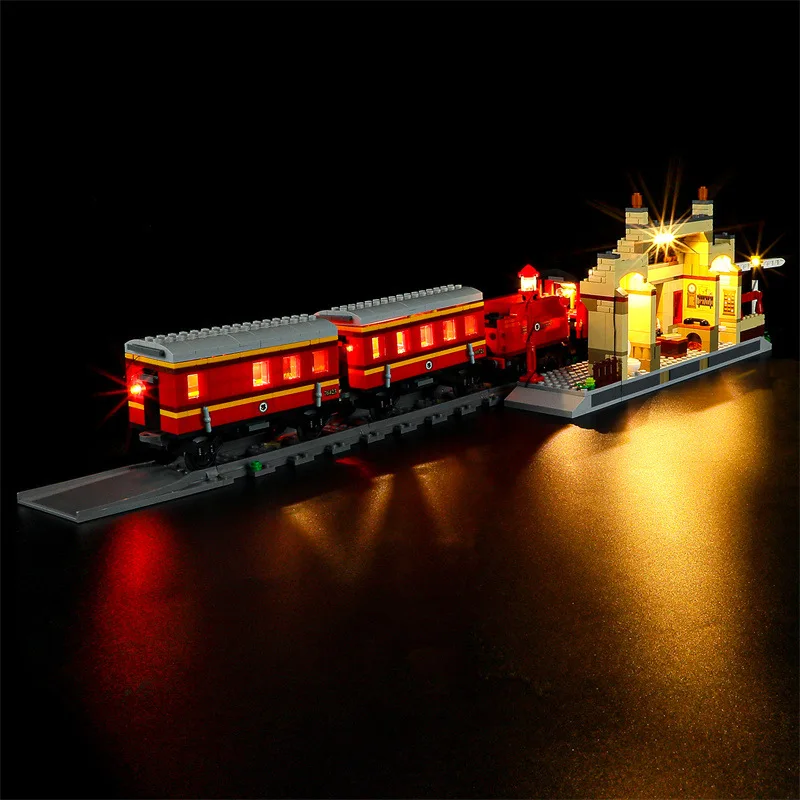 Only LED Light 76423 Hogwarts Express And Hogsmead Station Train Building Blocks Bricks Kits Sets Not Include Model