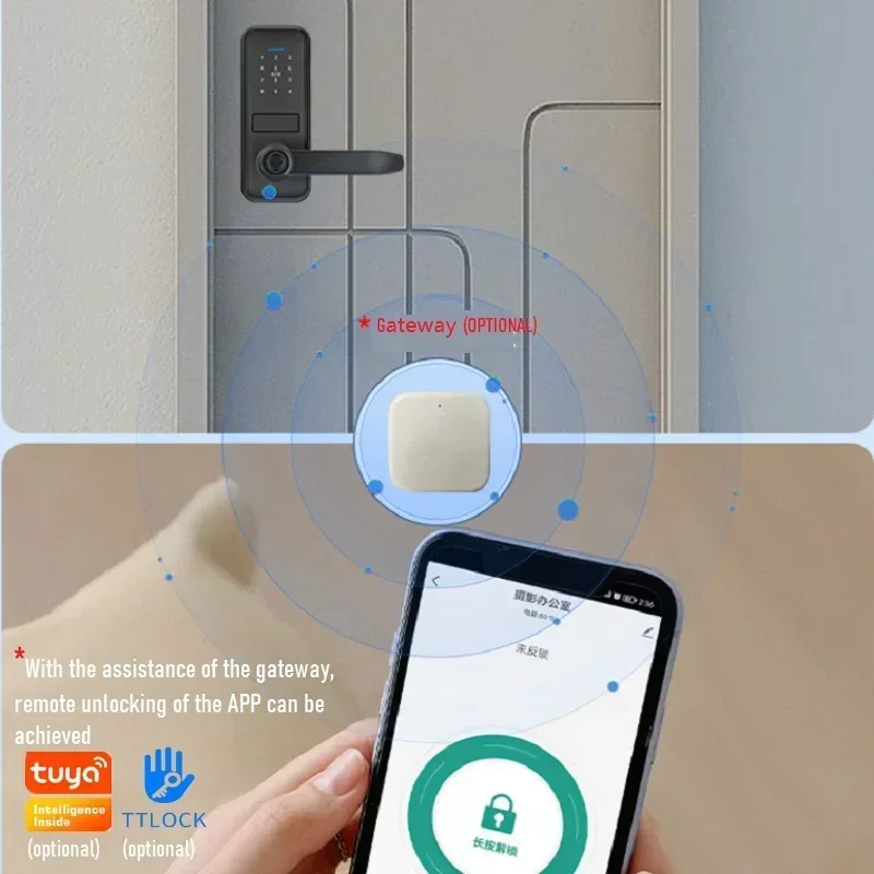 Tuya Smart Door Lock Fingerprint Password IC Card NFC APP Remote Unlock Smart lock Smart Home Fechadura Eletronica 도어락