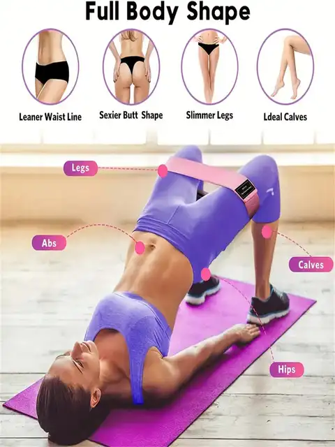 Resistance Band Fitness Buttocks Expansion Fitness Cloth Rubber Band Elastic Expander Suitable for Home Exercise Sport Equipment 2