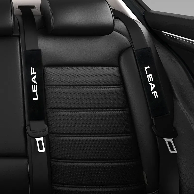 

2Pcs Car Seat Belt Covers Plush Safety Belt Shoulder Protection Auto Soft Seat Belt Covers for LEAF Car Accessories Interior