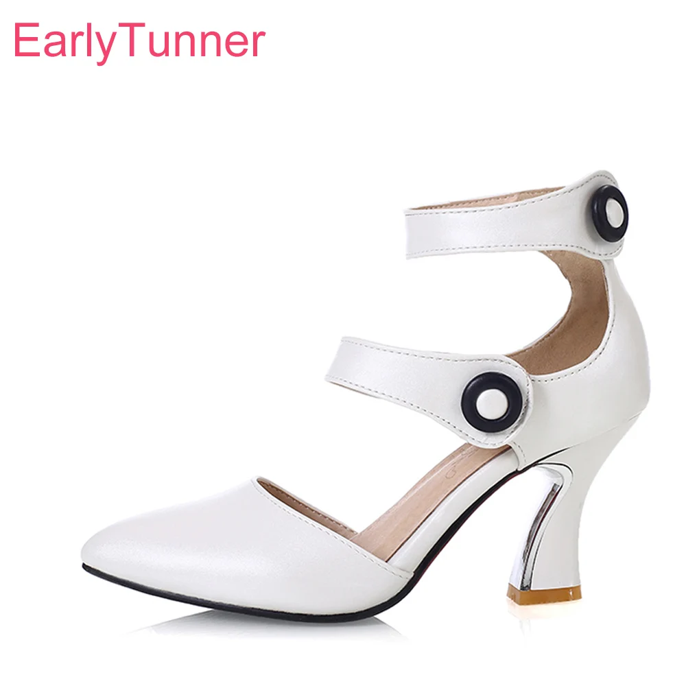 

Brand New Summer Sales Fashion White Pink Women Party Sandals Sexy Lady Gladiator Shoes High Heel EH216 Plus Big Size 10 32 43