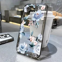 Botanical Abstract Clear Soft Phone Case - iPhone 15 Plus (Style 5)