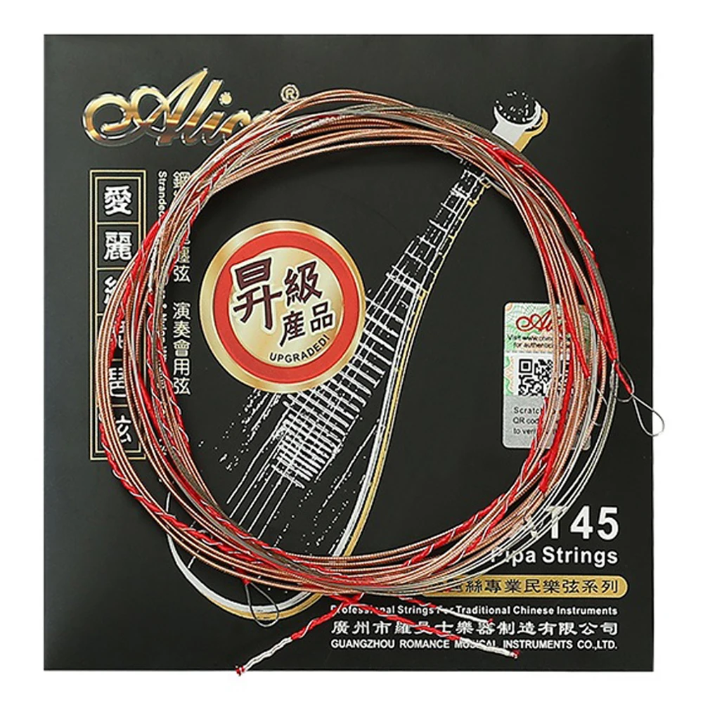 5 Sets Alice AT45 High carbon steel rope core plated copper nylon winding Pipa Strings