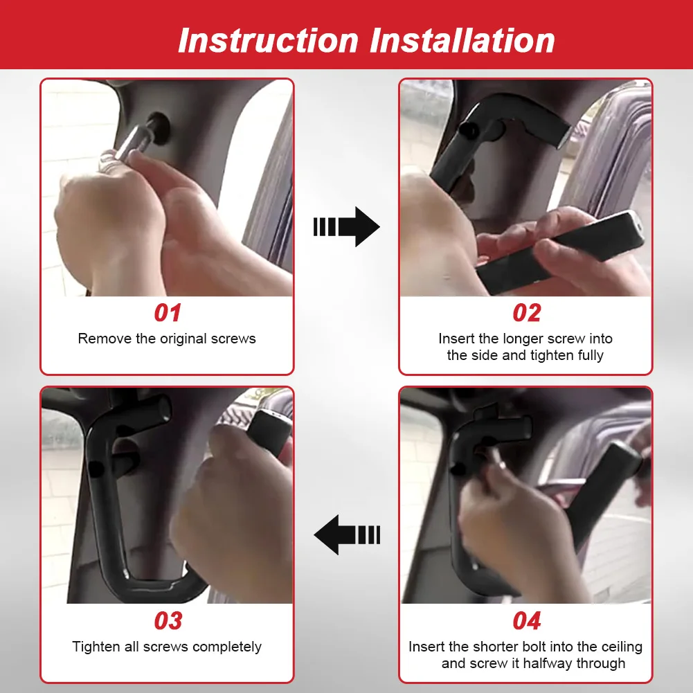 Front Grab Bars Kit Aluminum Alloy Front Grab Handles Front Grab Grip Handle Bars Fit for Jeep Wrangler JK JKU 2007-2018