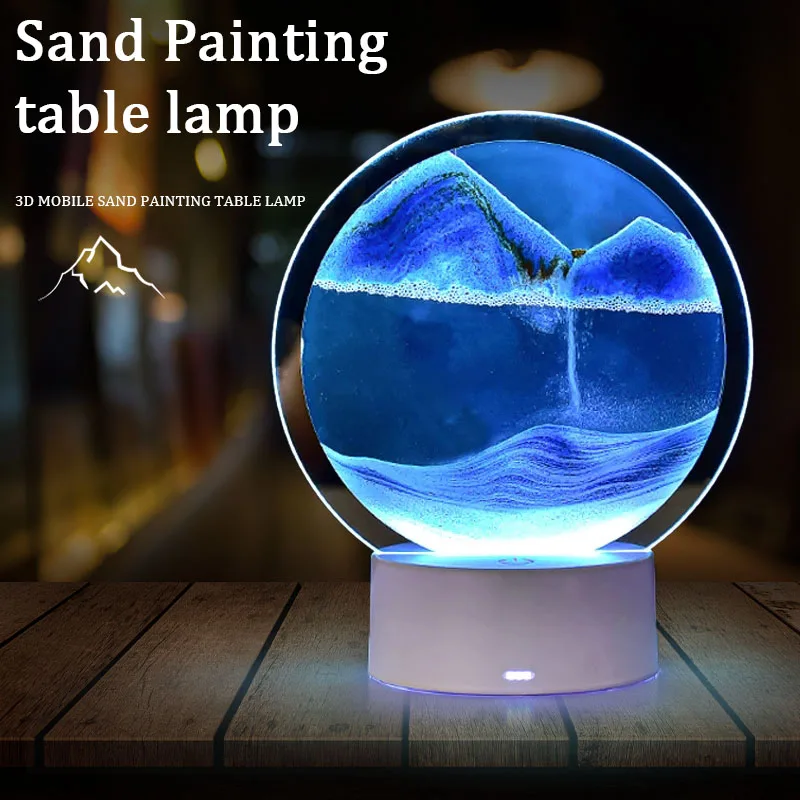 

Led Atmosphere Bedroom Decor Night Light usb Touch Sensor Landscape Light Sand Painting Effects Lamp Living Room Decorative Lamp