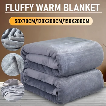 1-10PCS Flannel Fleece Blanket Winter Cozy Soft Blankets Multifunctional Farley Plush Blanket Cover Thermal Mat For Home Office 1
