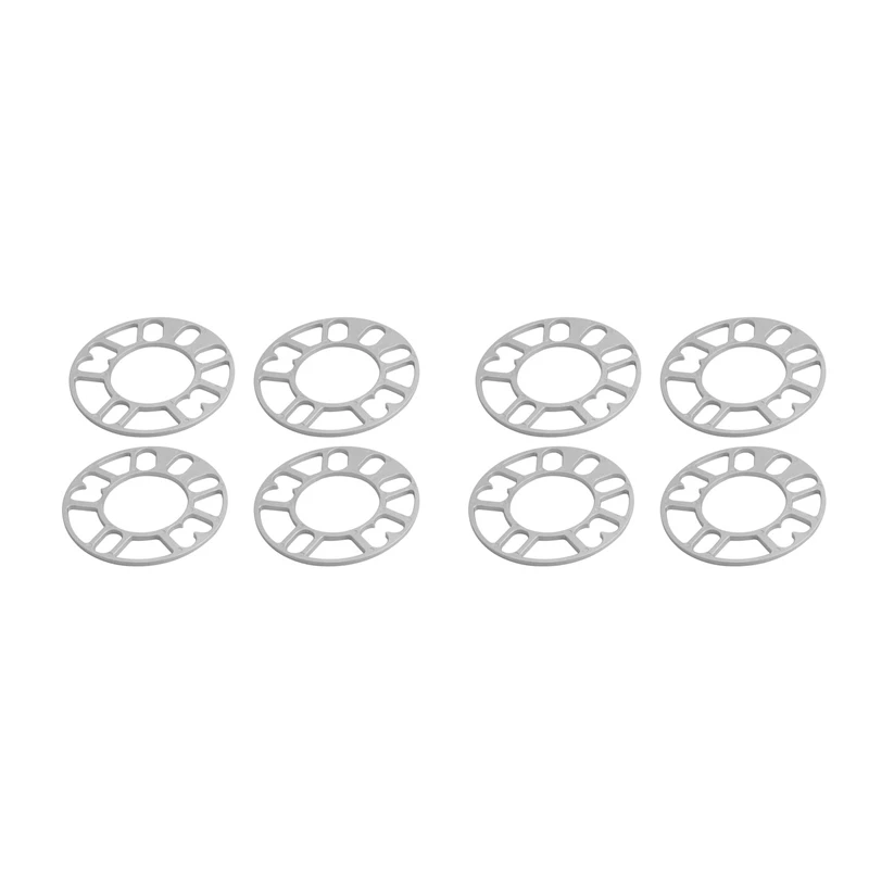 8Pcs Aluminum Wheel Spacers Shims Plate Auto Wheel Spacers 5Mm Stud For 4X100 4X114.3 5X100 5X108 5X114.3 5X120