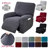 4Pcs Jacquard Recliner Sofa Cover 1 Seater Stretch Single Armchair Cover Sofa Slipcover Furniture Protector Anti-Dust 1