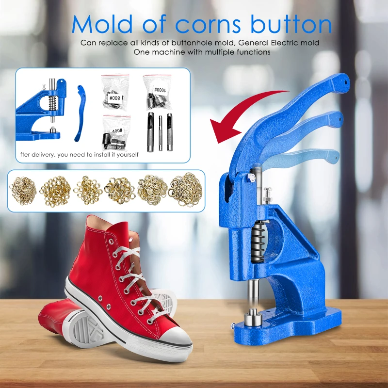 Eyelet Punch Tool Set Snap Buttons Metal Eyelets Comes with 3 dies 3000 Gold and Silver Eyelets Grommets Paper eyelet punch tool set eyelet grommet ring eyelet grommet ring kit grommet eyelet kit grommet punch tool grommet tool kit grommet tool screw back eyelets eyelet grommet dies metal eyelet buttons