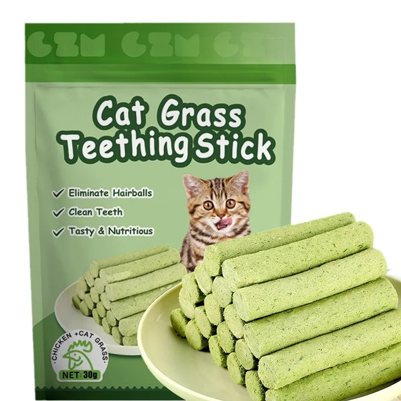 Bastoncini di Erba per Gatti, Snack al Catnip, Integratore Digestivo, Anticoliche, per la Rimozione Delicata dei Peli, Resistenti ai Morsi - immagine 4