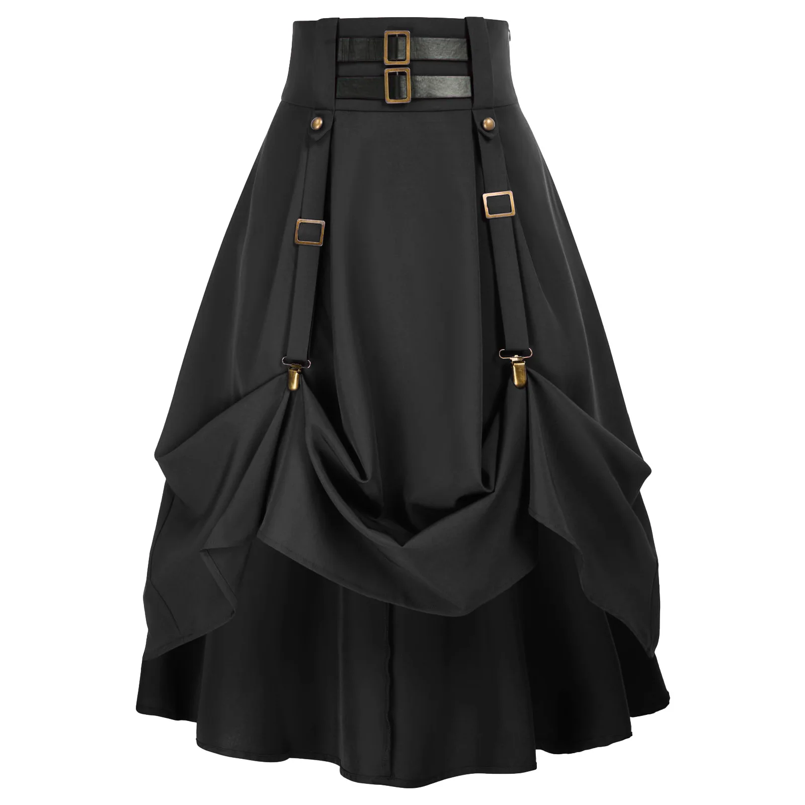 Jupe Steampunk Victorienne Asymétrique à Boucles – photo 3