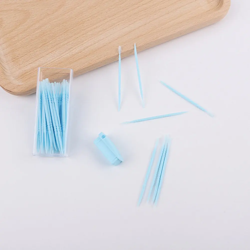 250Pcs 치과용 플라스틱 이쑤시개 컬러 미니 사이즈 치간 치아 스틱 구강 관리..