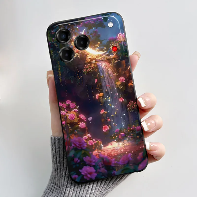 Enhanced Cute Black Bumper Silicone Phone Case with Shockproof Cartoon Panda Design