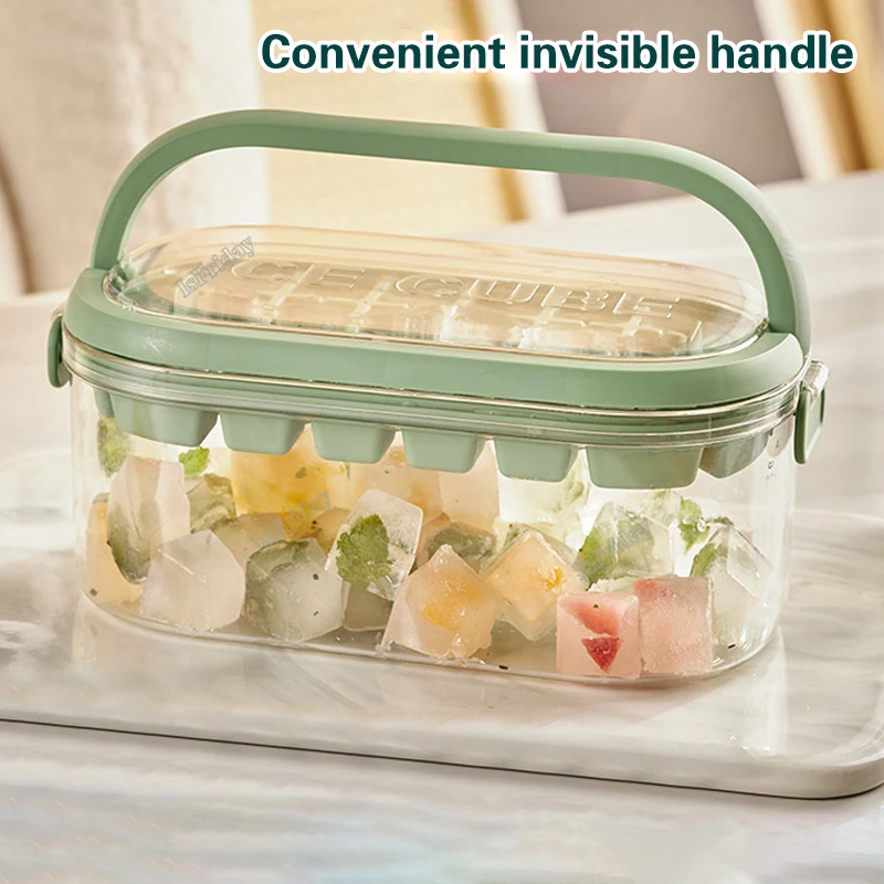 

Portable 2 In 1 Ice Cube Mold and Storage Box with Handle High Capacity 54 Slots Ice Ball Ice Maker Summer Kitchen Tools