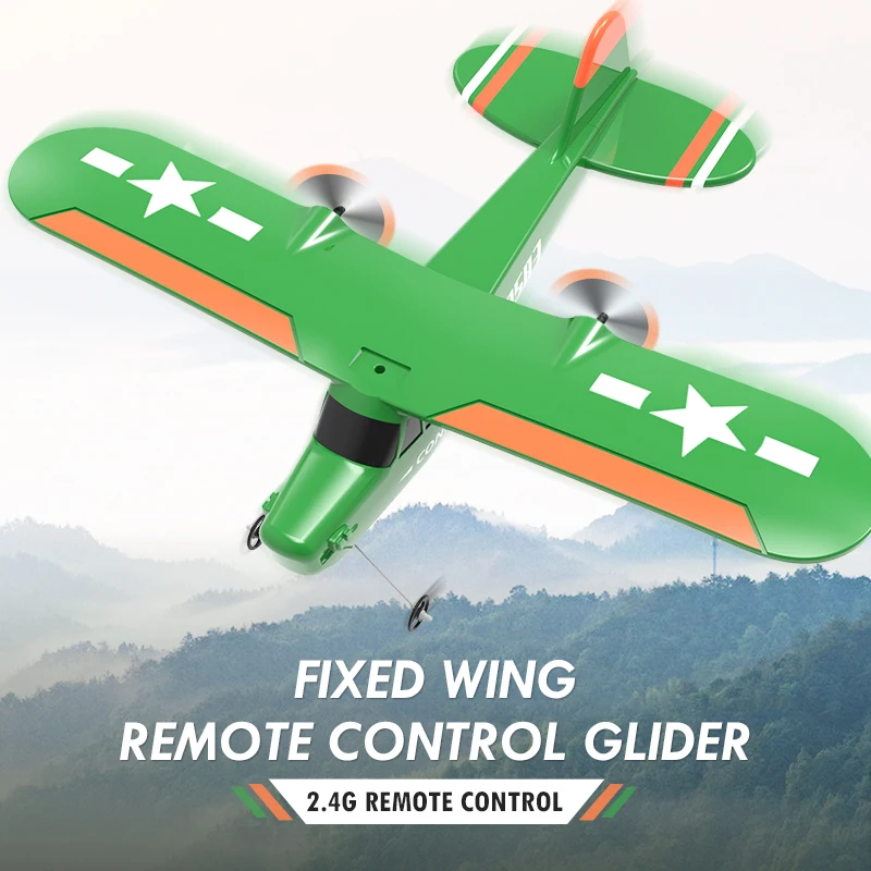 

RC Plane Kids Toy Remote Control Airplane for Beginners Radio-Control Fighter Glider with Light Childern Gift 2CH EPP Fixed Wing
