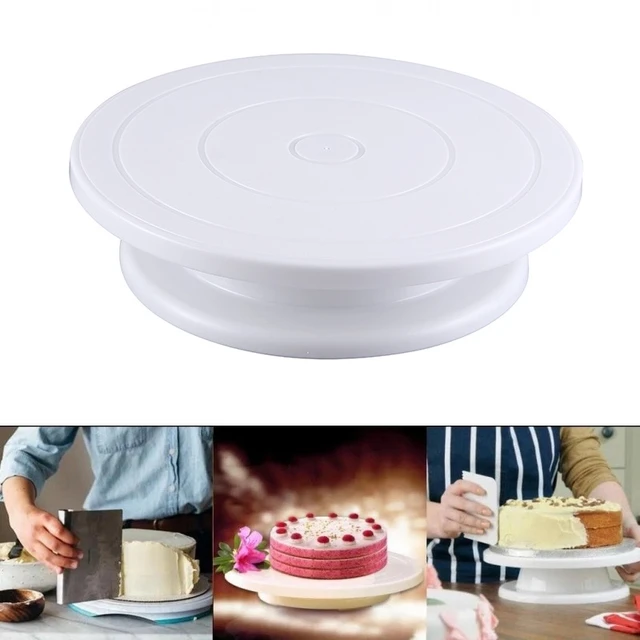 28cm Pastry Turntable Plastic Cake Rotating Table Anti-skid Round Cake  Turntables Stand Cake Decorating Baking Tools - AliExpress