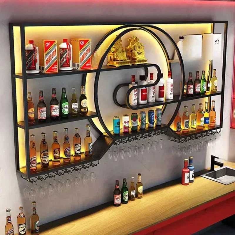 Modern Luxury Wine Holder Storage Display Living Room Wall Wine Rack Bottle Restaurant Shelf Botellero Vino Pared Bar Furniture