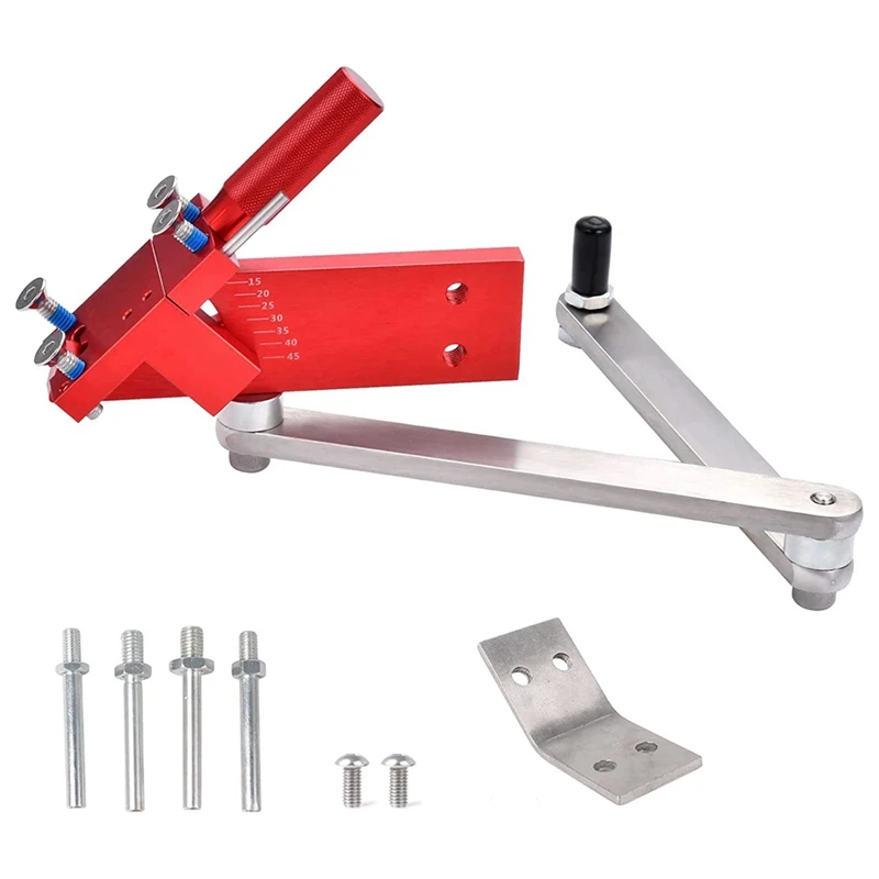 Lawn Mower Blade Sharpener 15°45° Adjustable Red For Straight And Standard Lawnmower Blades