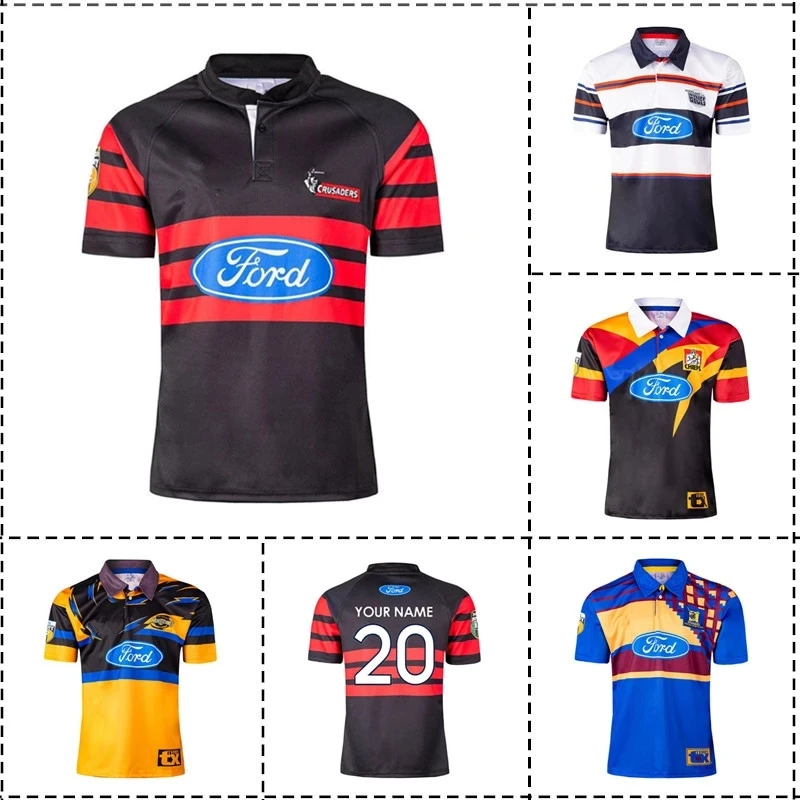 

Retro Super Rugby 1996 Blues1998 Hurricanes / Chiefs / Highlanders 2000 Crusaders Mens Jersey S-5XL（Print Custom Name Number）