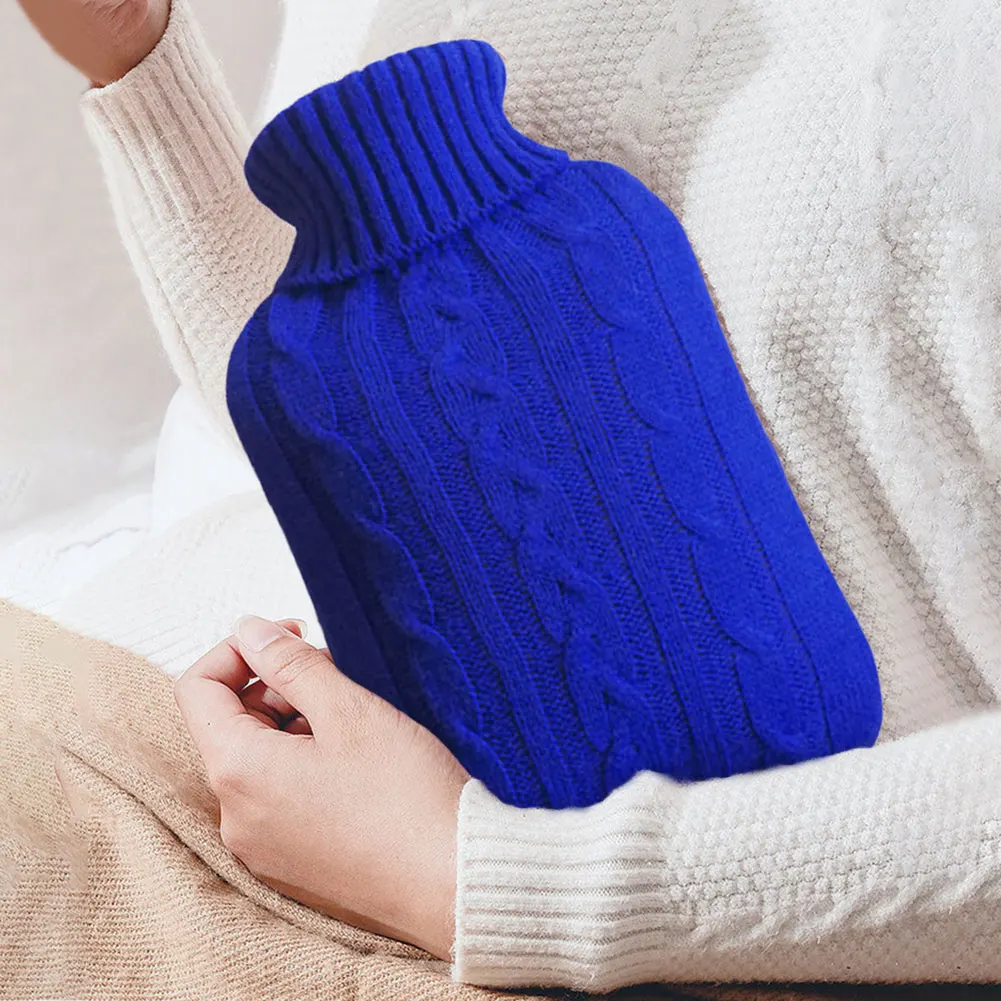 Hot Water Bottle Cover Rubber Hot Water Bag Leakproof Hand & Feet Warmer Bag Cover Long Lasting Soft for Hot & Cold Compress