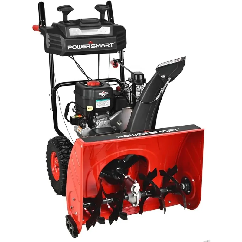 

PowerSmart 24 Inch Snow Blower Gas Powered, 2-Stage 208cc B&S Engine with Electric Start, Led Light