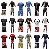 Ensembles de survêtement d'entraînement Rashguard pour enfants, combinaison de sport pour figurines, uniforme de grappin 1