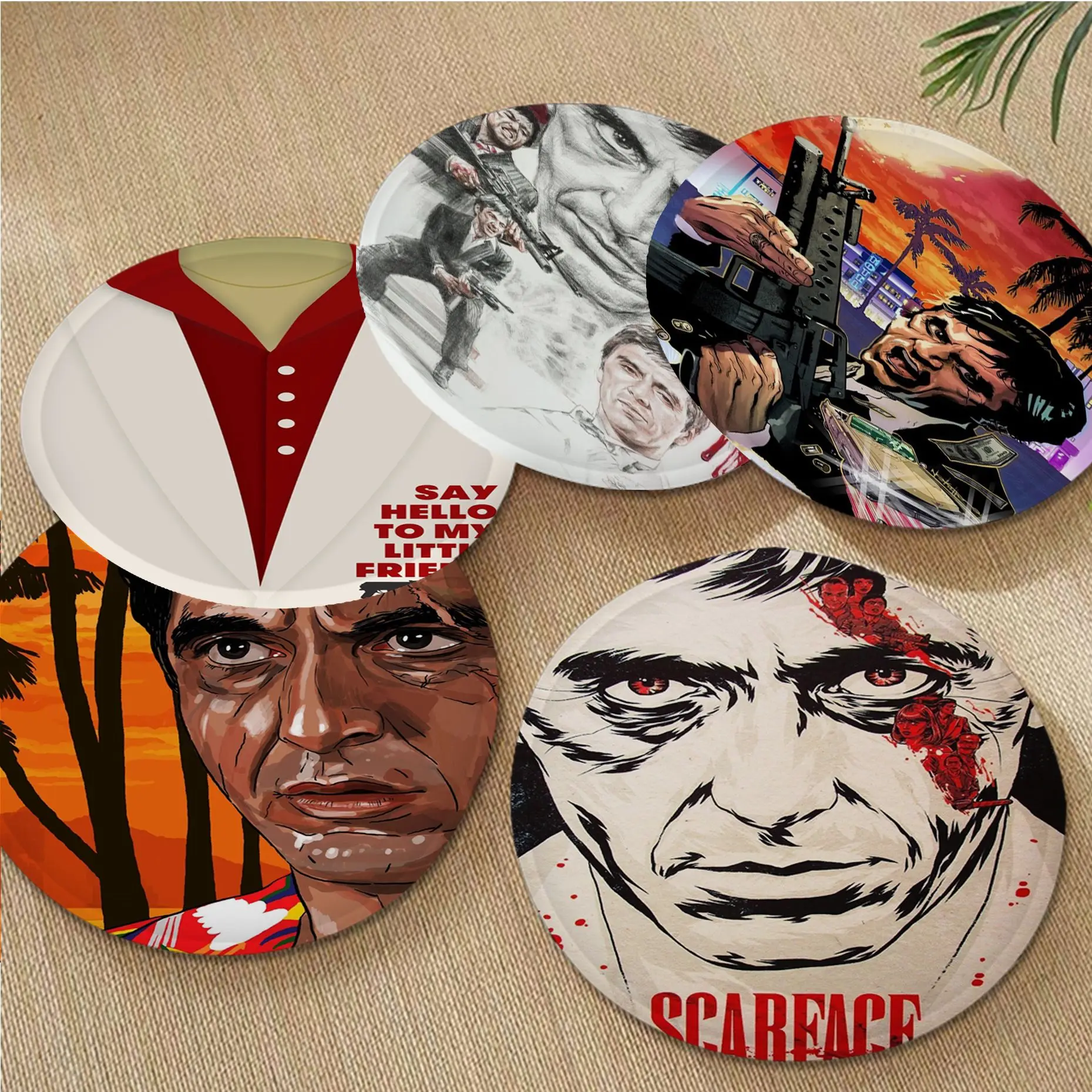 

Scarface Square Dining Chair Cushion Circular Decoration Seat For Office Desk Sofa Decor Tatami