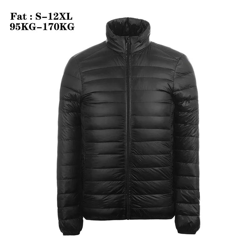 Plus Size 11XL Men's Puffer Jackets Autumn Winter Lightweight Packable White Duck Down Fat Casual Coats Feather Parka down jacket mens jacket