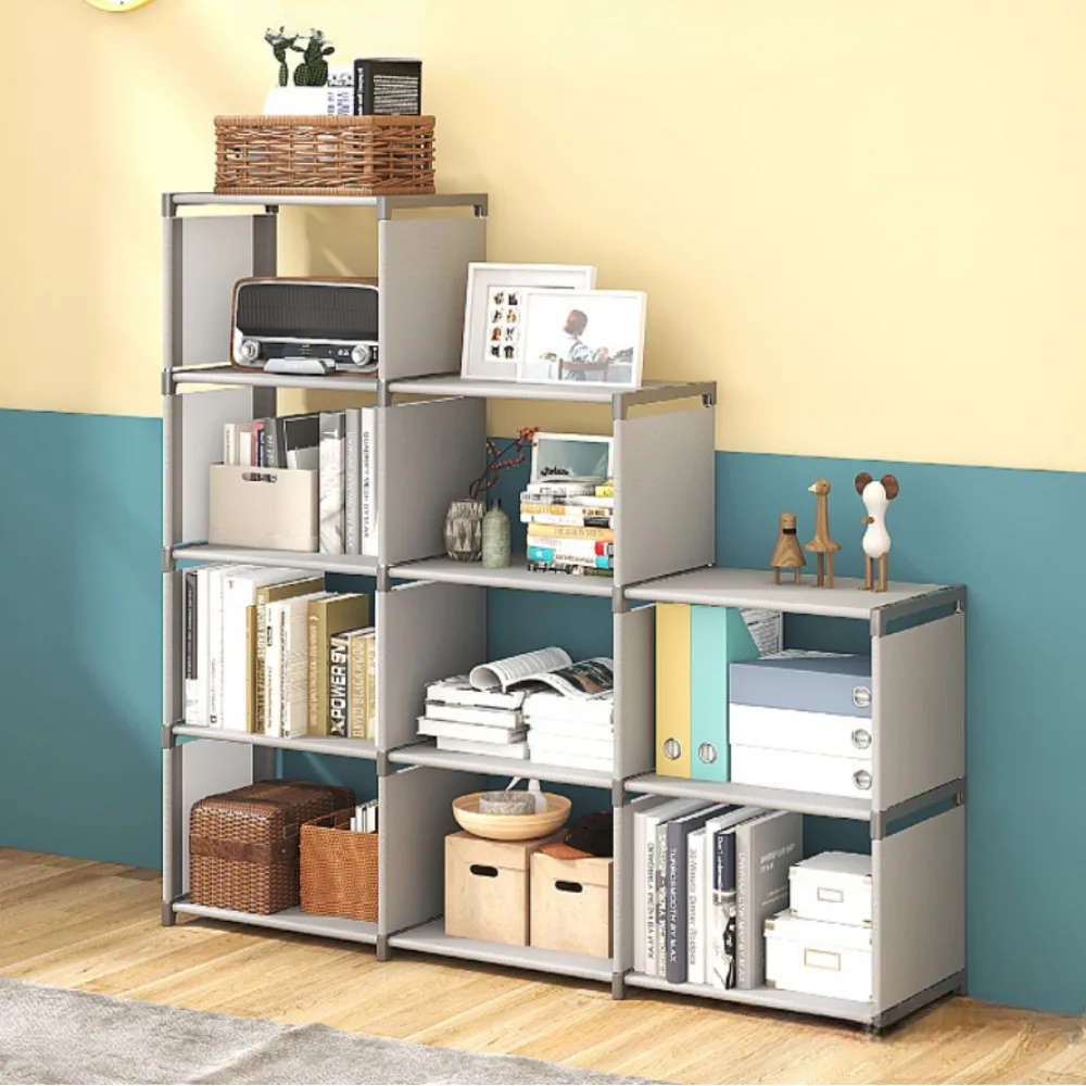 Home Bookshelf Strong Load-bearing Capacity Multi-layer Decor Storage Locker Portable Easy Assembly Shelf Bookcase DIY Book Rack storage rack book display stand