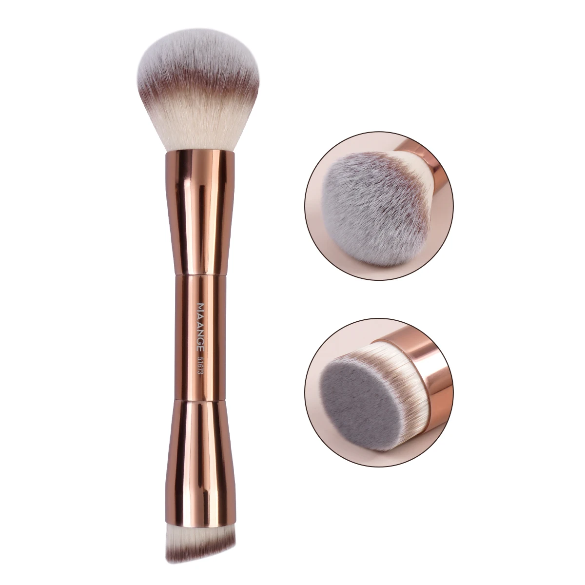 Dual-Head Soft Fiber Makeup Brush