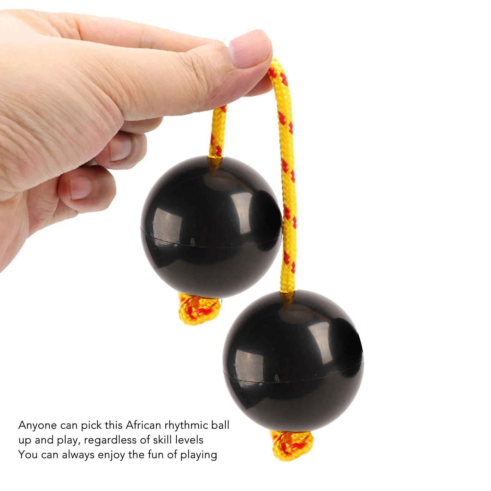 2Pcs Sand Egg African Shakers Rhythm Fingertip Abs Sand Ball for Kashaka Instrument Adults Beginners Accessory for Entertaining