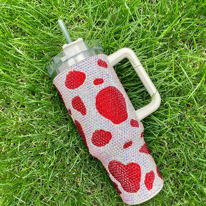 40oz Tumbler Cow Print Leopard With Handle And Straw Stainless Steel  Insulated Travel Mug Insulated Water Bottles Keep Drinks Cold Cup9410774  From Teuk, $14.22