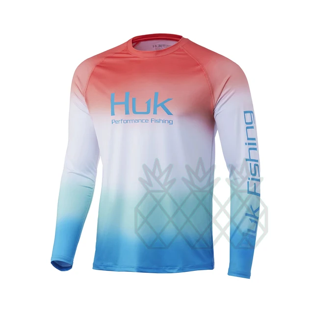 HUK Fishing Shirt UPF 50 Men Breathable 