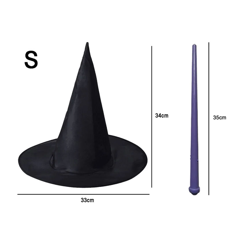 Magical Light-Up Wizard Wand with Hat for Kids - Halloween Pretend Play Toy
