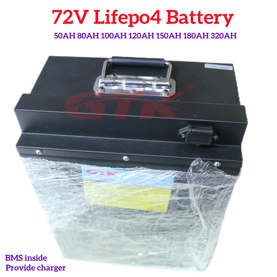 

GTK bateria lifepo4 320ah 72V Battery 50AH 80AH 100AH 120AH 150AH 180AH 24S for 3000W 4000W Motocycle EV Bike Tricycle Scooter