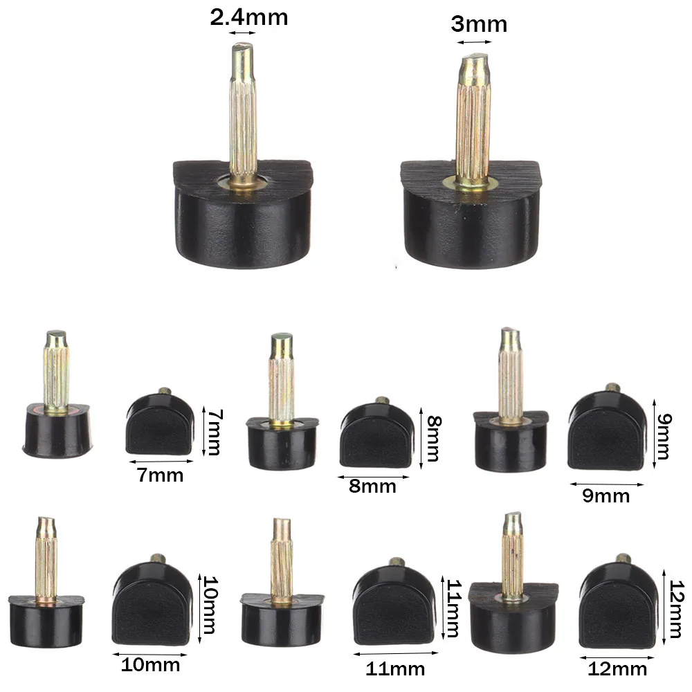 Kit Riparazione Tacchi Alti - 20 Paia Di Punte Di Ricambio In 5 Misure (8-12mm) Con Aghi Metallici Inclusi, Nero