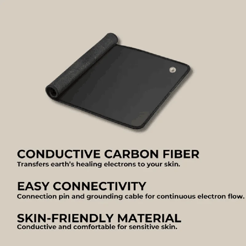 40x60cm Universal Grounding Mats Healthy Grounding Protection Release Electrostatic for Health with Cable Improve Sleep