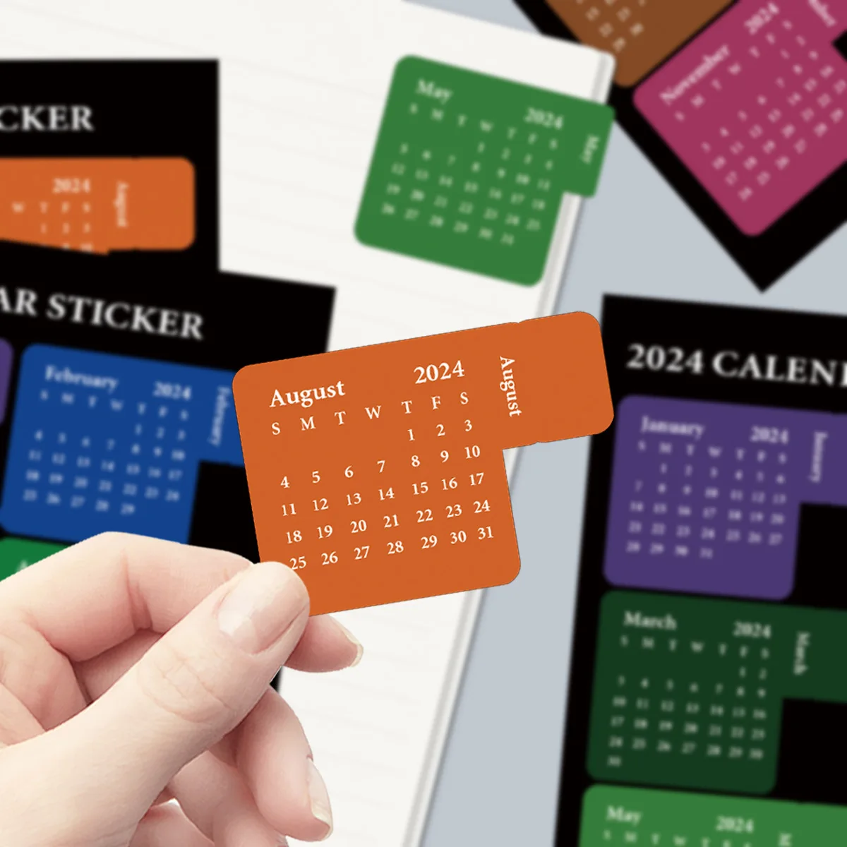2024 Year Monthly Calendar Transparent Dividers Bookmark Notebook Agenda  Notes Planner Loose-leaf Dividers