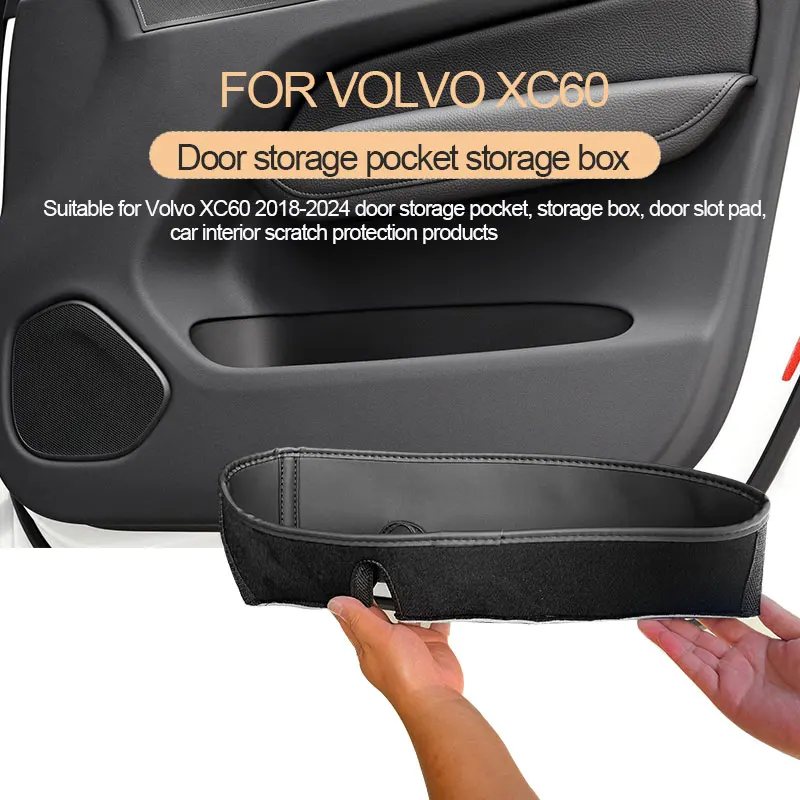 For Volvo xc60 door storage pocket door slot pad Bin bag interior