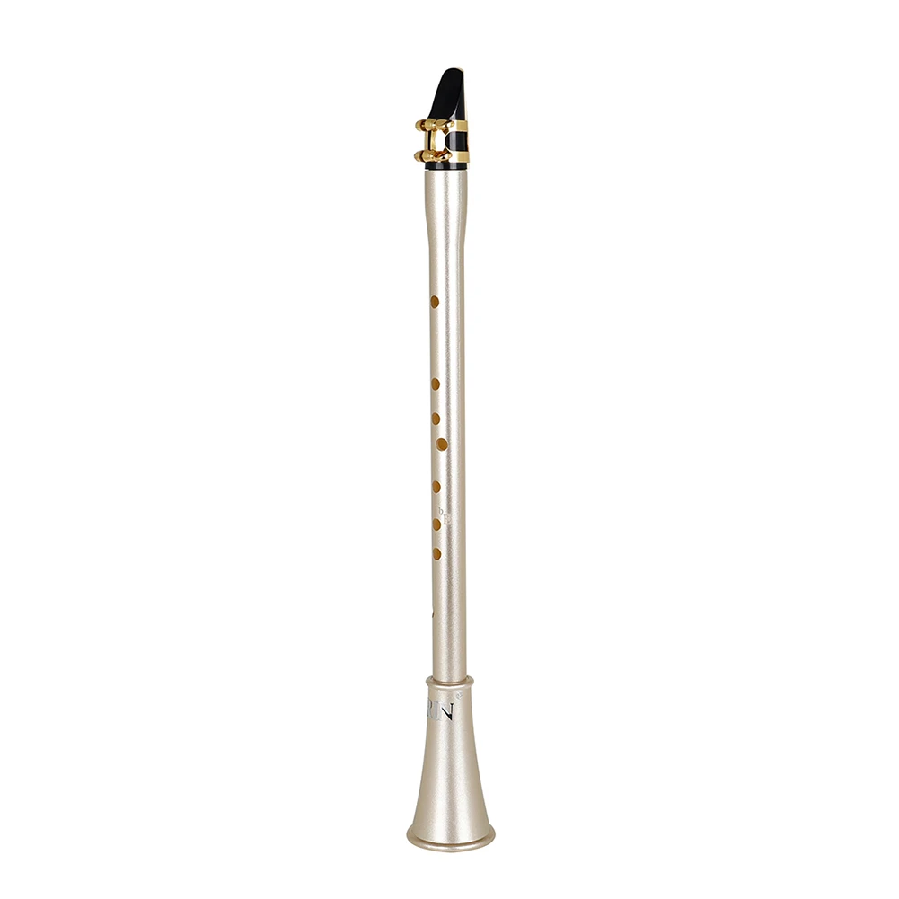E Flat Saxophone Woodwind Instrument ABS Resin Portable Mini Pocket Saxophone Clarinet Musical Instrument for Beginners Practice