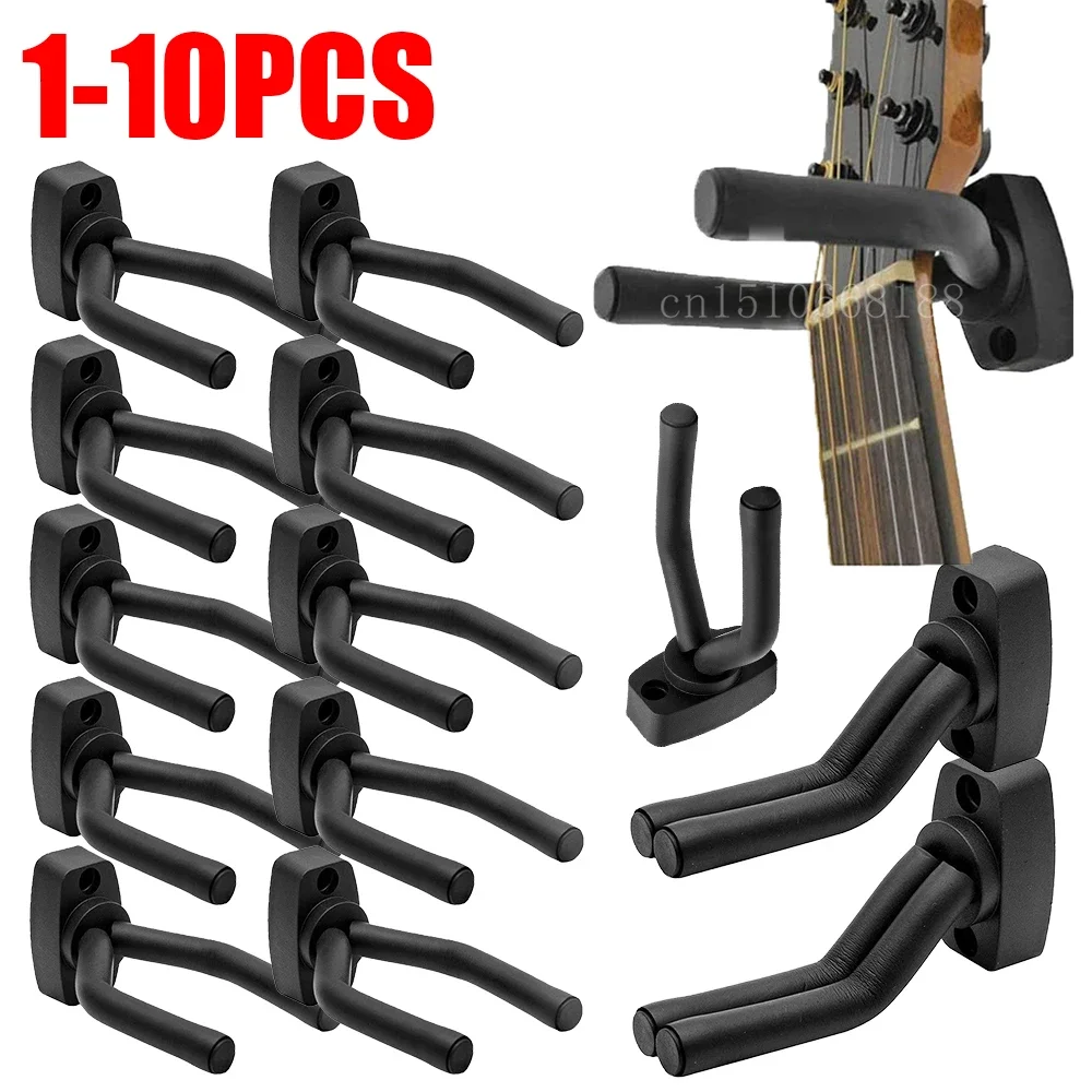 Premium Wall Mount Guitar Hanger - Universal Instrument Hook in Black