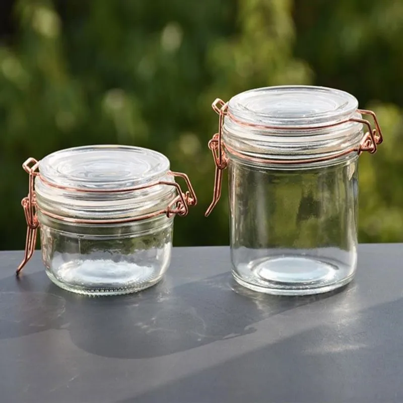 Glass Sealed Fruit Enzyme Storage Bottle, Airtight Seal Lid, Round Clip Top, Food Container Jars, Home Kitchen 3