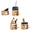 Hand Crank Music Box Novelty Unique Hand Operated Wooden Musical Box Decor for Colleague Friend Classmate Family Birthday Gifts 2